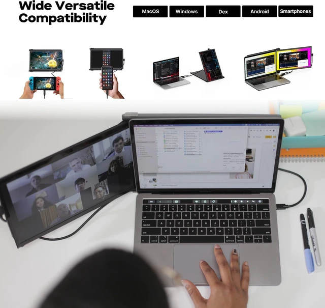 Alt view image 7 of 7 - 2026 Mobile Pixels Duex Plus DS 13.3" Portable Monitor