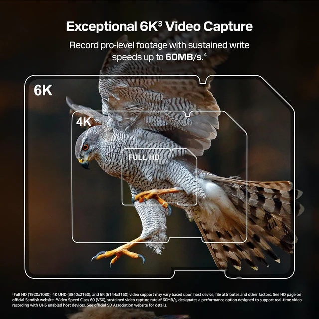 Alt view image 2 of 7 - 128GB Extreme PRO SD Memory Card, Up to 300MB/s Read Speeds, UHS-II