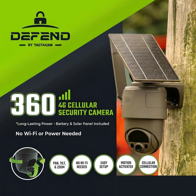 Alt view image 3 of 7 - Defend 360 Cellular Security Camera, Solar Power, No WiFi