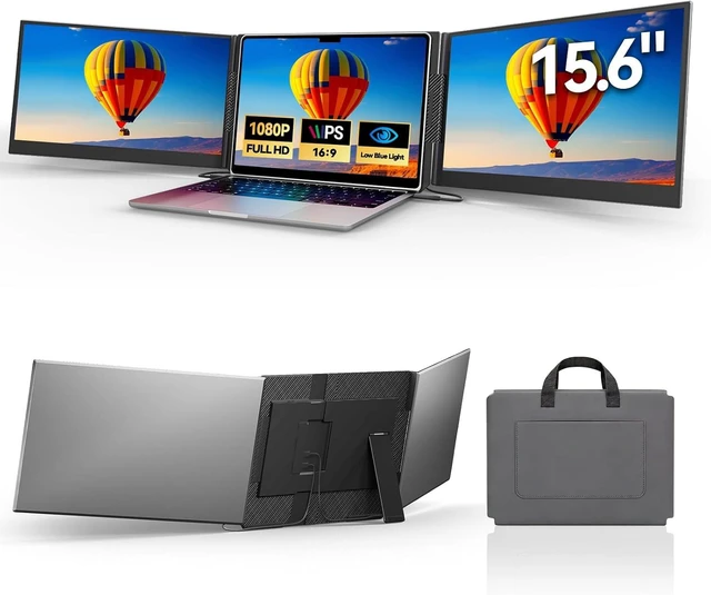 Main image of Laptop Screen Extender 15.6", IPS Plug&Play Portable Monitor for Laptop, FHD 1080P Triple Monitor Extender, Ultra-Slim Travel Extended Screen for Business Work Study