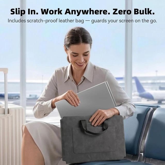 Alt view image 7 of 7 - Laptop Screen Extender 15.6", IPS Plug&Play Portable Monitor for Laptop, FHD 1080P Triple Monitor Extender, Ultra-Slim Travel Extended Screen for Business Work Study