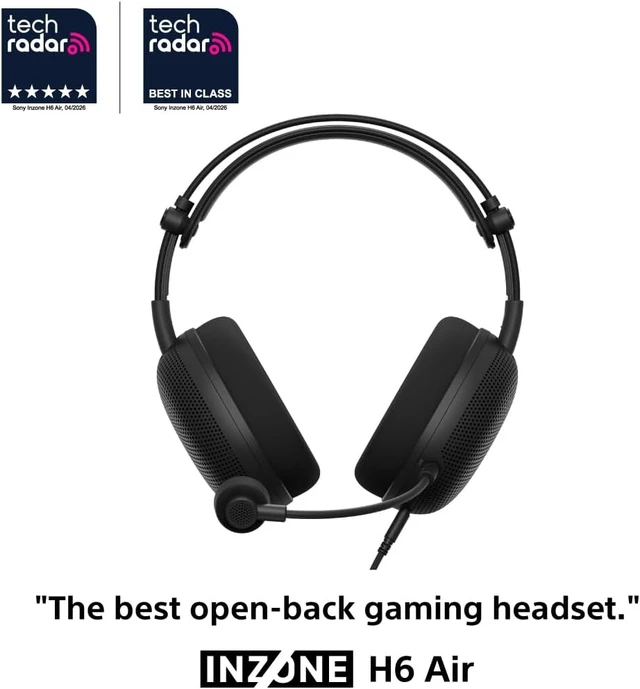 Alt view image 2 of 7 - INZONE H6 Air Wired Open-Back Gaming Headset with Mic, Black