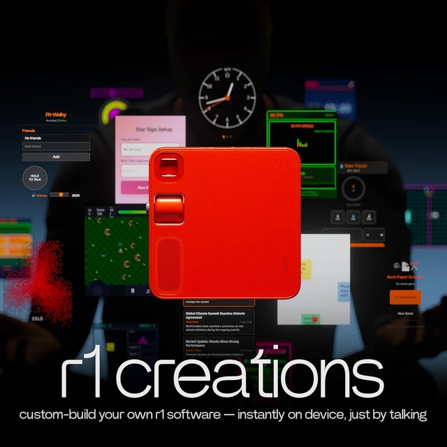 Alt view image 6 of 7 - r1 AI Voice-Activated Gadget & Voice Recorder - No Subscription Fees