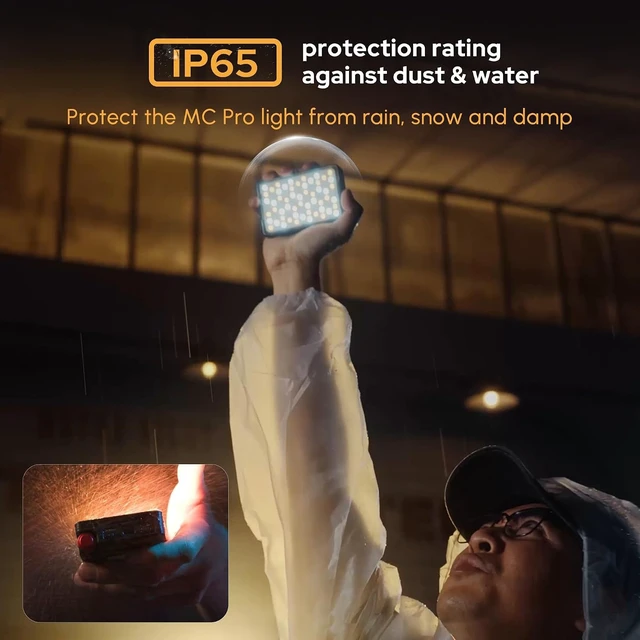 Alt view image 7 of 7 - MC Pro RGBWW On Camera Video Light,5W High Brightness 1585Lux@0.5m