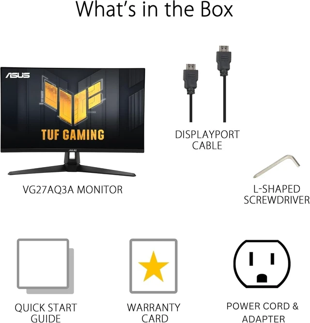 Alt view image 7 of 7 - TUF Gaming VG27AQ3A 27 Inch 1440p 180Hz G-SYNC Gaming Monitor