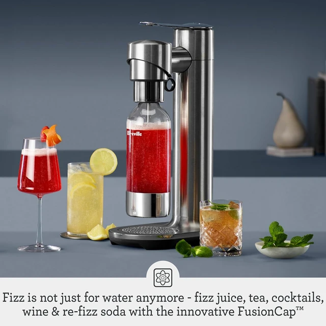 Alt view image 2 of 7 - InFizz Fusion Sparkling Drink Carbonator, Brushed Stainless Steel