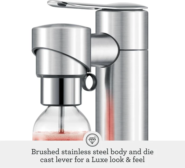 Alt view image 6 of 7 - InFizz Fusion Sparkling Drink Carbonator, Brushed Stainless Steel