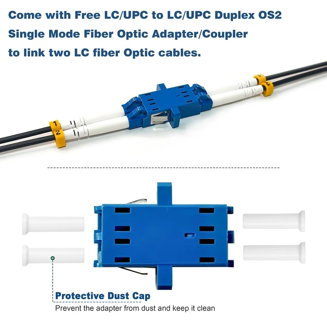Alt view image 4 of 6 - 656ft/200m LC to LC Armored Outdoor Fiber Optic Cable, Single Mode Duplex