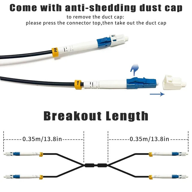 Alt view image 5 of 6 - 656ft/200m LC to LC Armored Outdoor Fiber Optic Cable, Single Mode Duplex
