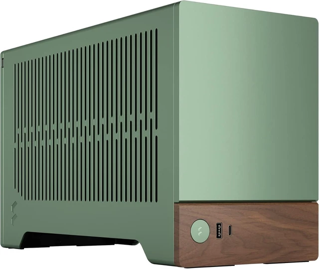 Main image of Terra Jade - Wood Walnut Front Panel - Small Form Factor - Mini ITX Gaming case PCIe 4.0 Riser Cable USB Type-C - Anodized Aluminum Panels