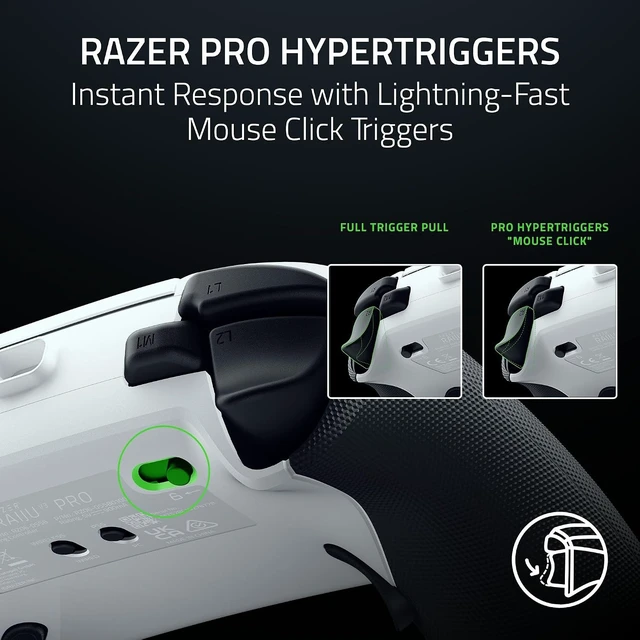 Alt view image 6 of 7 - Raiju V3 Pro Wireless Esports Controller, 5 & PC, White