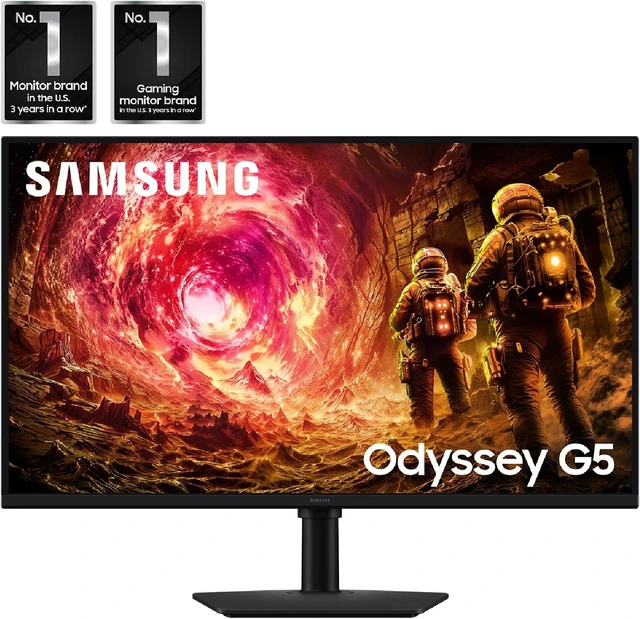 Alt view image 2 of 7 - 32 Odyssey G5 (G50F) Series QHD Gaming Monitor