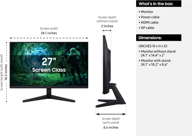 Alt view image 3 of 7 - 27 Odyssey G5 (G53F) Series QHD Gaming Monitor