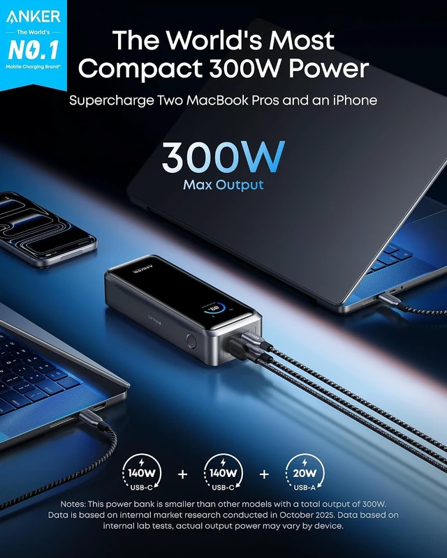 Alt view image 2 of 7 - Prime Power Bank, 26,250mAh 300W Fast Charging