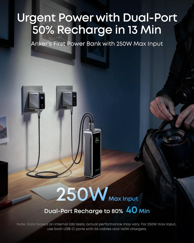 Alt view image 5 of 7 - Prime Power Bank, 26,250mAh 300W Fast Charging