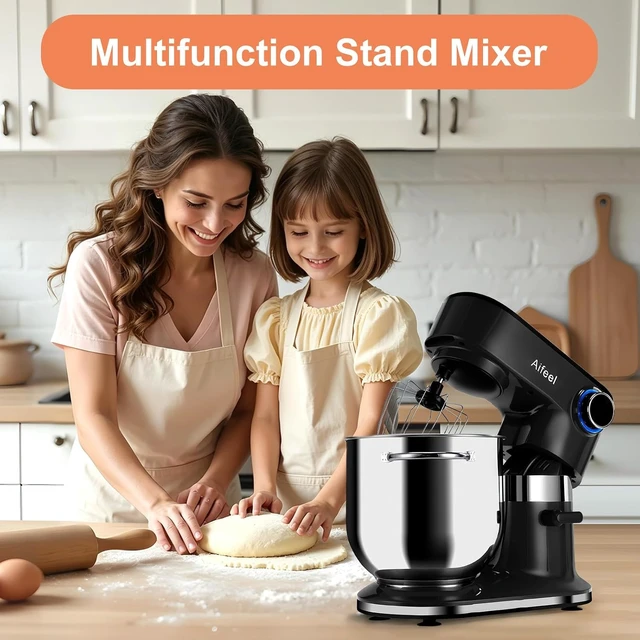 Alt view image 4 of 7 - 10.5QT Stand Mixer, 900W Electric Tilt-Head Kitchen Mixer Black