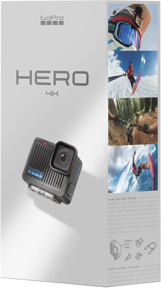 Alt view image 6 of 7 - Hero - Compact Waterproof Action Camera with 4K Ultra HD Video, 12MP Photo, Touch Screen