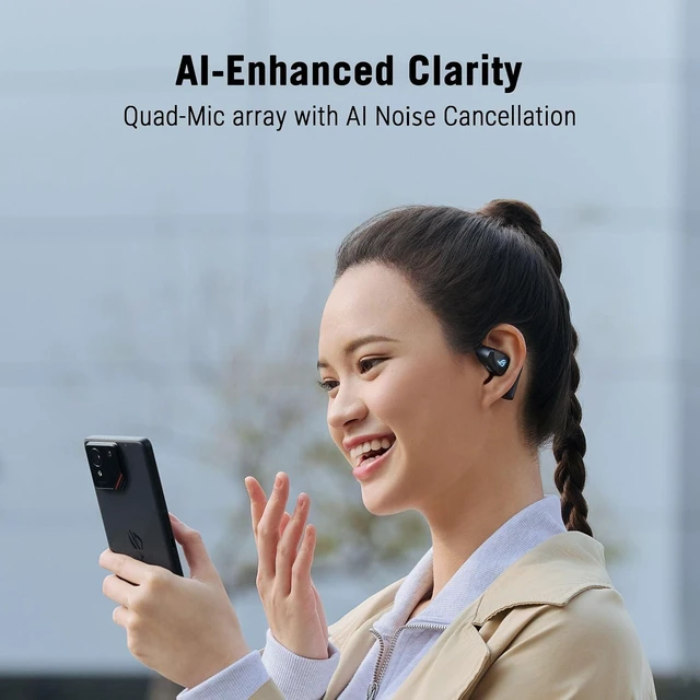 Alt view image 5 of 7 - ROG Cetra Open Wireless Open Ear Earbuds, Dual-Mode Bluetooth/2.4GHz,
