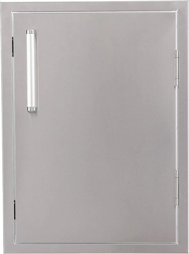 Main image of Outdoor Kitchen Single Access Door,17x24 Inch,304 Stainless Steel BBQ Grill Doors,Silver (17W x 24H)