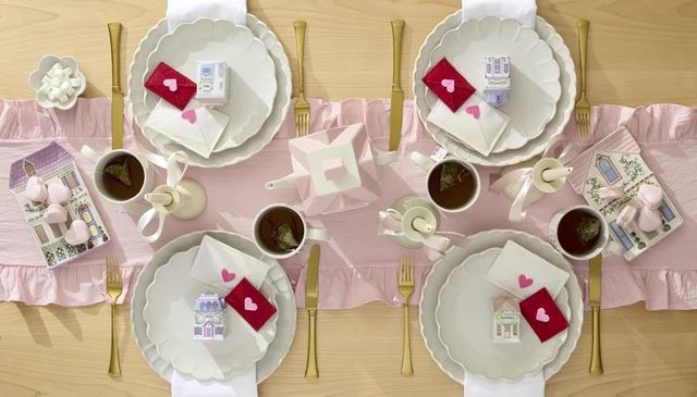 Alt view image 7 of 7 - French Perle Scallop White Dinnerware Set with Accent Plates