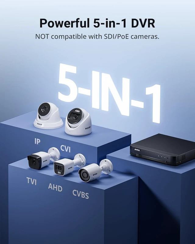 Alt view image 2 of 7 - 16CH 1080P Lite Hybrid 5-in-1(TVI/AHD/CVI/CVBS/IPC) CCTV DVR, 2TB HDD