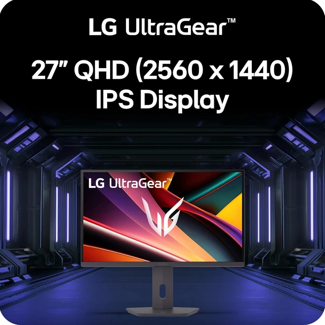 Alt view image 2 of 7 - 27G610A-B 27-inch Ultragear QHD (2560 x 1440) IPS Gaming Monitor, 200Hz, 1ms, FreeSync Premium, VESA DisplayHDR 400, HDMI, DisplayPort, Tilt/Height/Swivel/Pivot Stand, Black