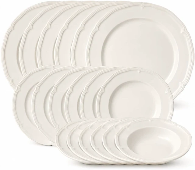 Main image of Manoir 18 Piece Dinnerware Set, Creamy White