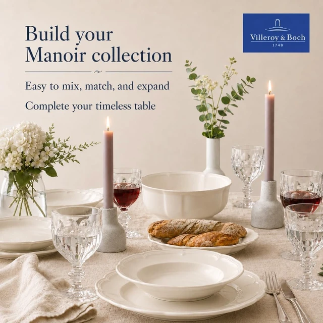 Alt view image 7 of 7 - Manoir 18 Piece Dinnerware Set, Creamy White