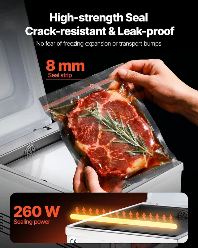 Alt view image 3 of 7 - Chamber Vacuum Sealer 260W Sealing Power 10.2 Inch Sealing Length