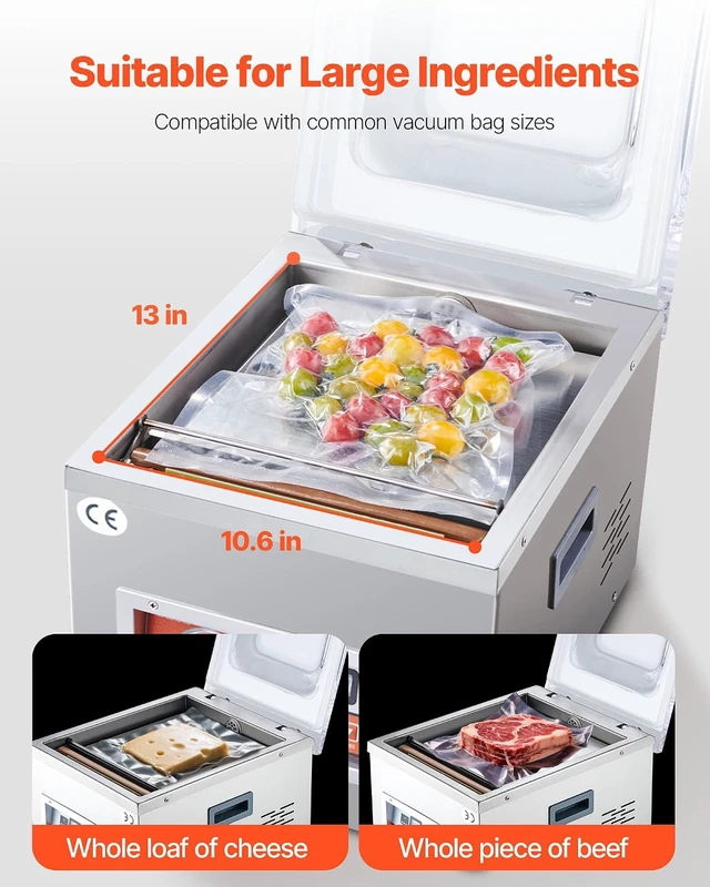 Alt view image 4 of 7 - Chamber Vacuum Sealer 260W Sealing Power 10.2 Inch Sealing Length