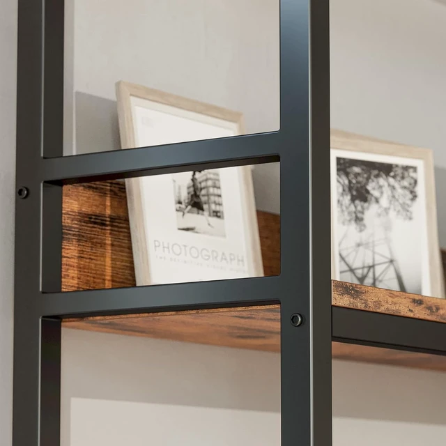 Alt view image 6 of 7 - Corner Shelf 5 Tiers 70LB Capacity L-Shaped Bookshelf