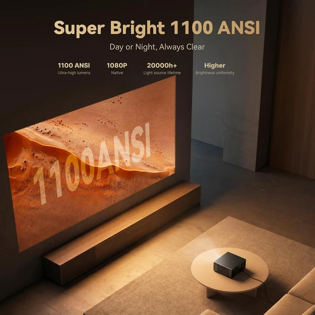Alt view image 2 of 7 - X5S 1100 ANSI Smart Projector 4K HDR10 Dolby Audio HDMI 2.1