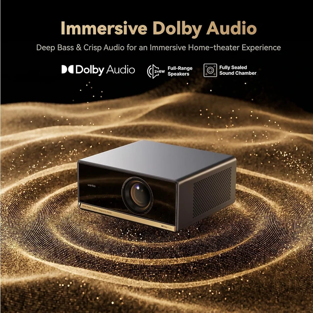 Alt view image 6 of 7 - X5S 1100 ANSI Smart Projector 4K HDR10 Dolby Audio HDMI 2.1
