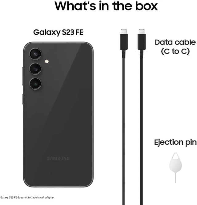 Alt view image 7 of 7 - Galaxy S23 FE 5G, US Version, 128GB, Black - Unlocked
