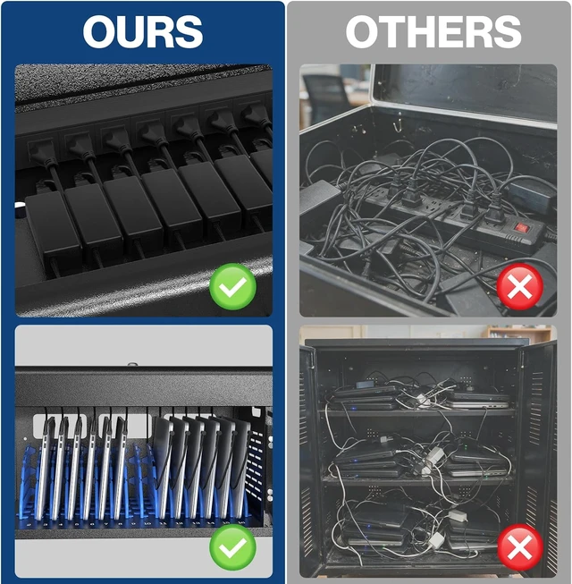 Alt view image 4 of 7 - 16Device Laptop Charging Cabinet Locking Chromebook Charging Station