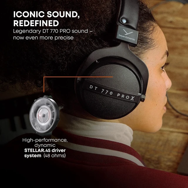 Alt view image 5 of 7 - DT 770 Pro X (48 Ohm), Closed-Back Studio Headphones, Black