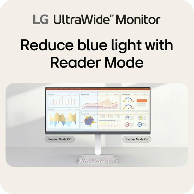 Alt view image 7 of 7 - 34U530A-W 34-inch UltraWide WFHD (2560 x 1080) IPS Wide Computer Monitor, 100Hz, VESA DisplayHDR 400, HDMI, DisplayPort, USB Type-C, Tilt/Height/Swivel Stand, White