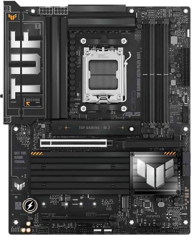Alt view image 7 of 7 - TUF Gaming X870-PLUS WiFi AM5 X870 ATX Motherboard, 16+2+1, 80A SPS Power Stages, DDR5, PCIe 5.0 Ready, Four M.2 Slots, Wi-Fi 7, 2.5Gb LAN, HDMI, USB4® 40Gbps, SATA 6 Gbps, USB 20Gbps Type-C
