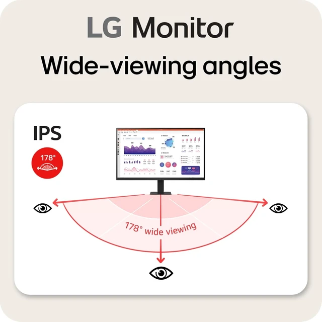 Alt view image 2 of 7 - 32U631A-B 32-inch QHD (2560 x 1440) IPS Computer Monitor, 100Hz, 5ms, HDR10, Reader Mode, Flicker Safe, HDMI, USB Type-C 15W PD, Black