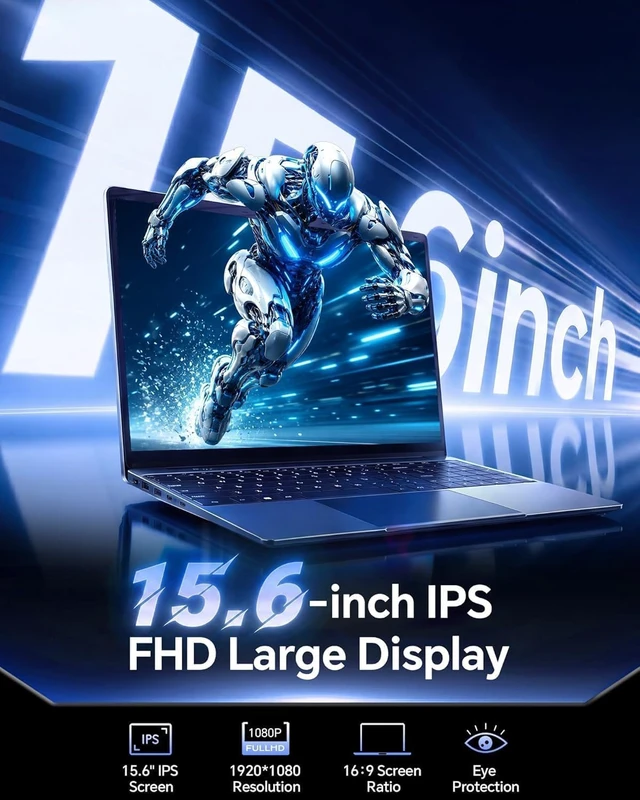 Alt view image 3 of 7 - 15.6" AI Laptop with Office 365, 6GB RAM 128GB SSD, Win 11 Laptops