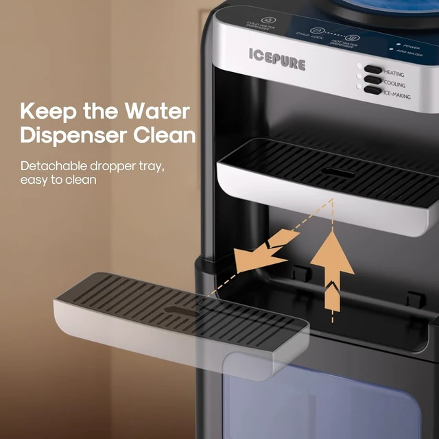 Alt view image 6 of 7 - 3-in-1 Water Cooler with Ice Maker, Water Dispenser and Ice Machine