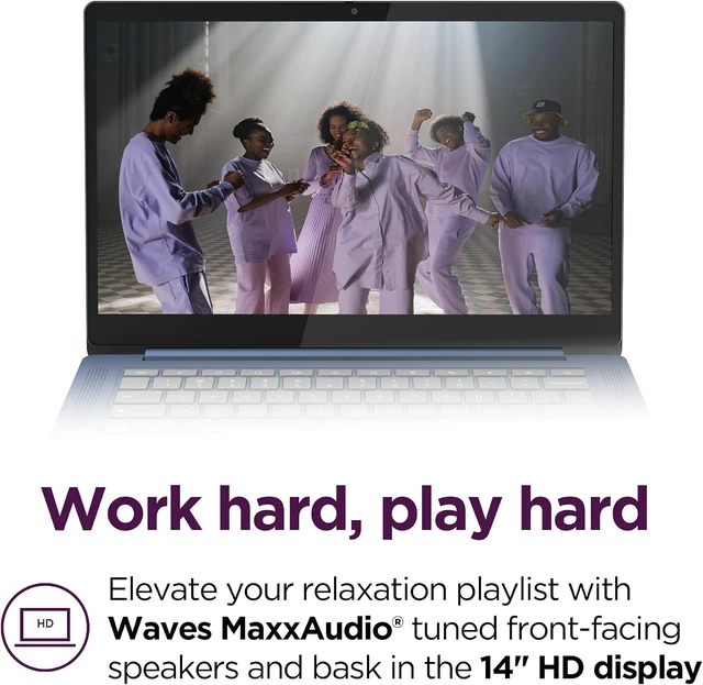 Alt view image 4 of 7 - IdeaPad Slim 3 Chromebook Laptop - 2024 - Lightweight Laptop - Waves MaxxAudio® Speakers - 14" HD Display -720p Camera - 4GB Memory - 64GB Storage - MediaTek Kompanio 520 - Abyss Blue
