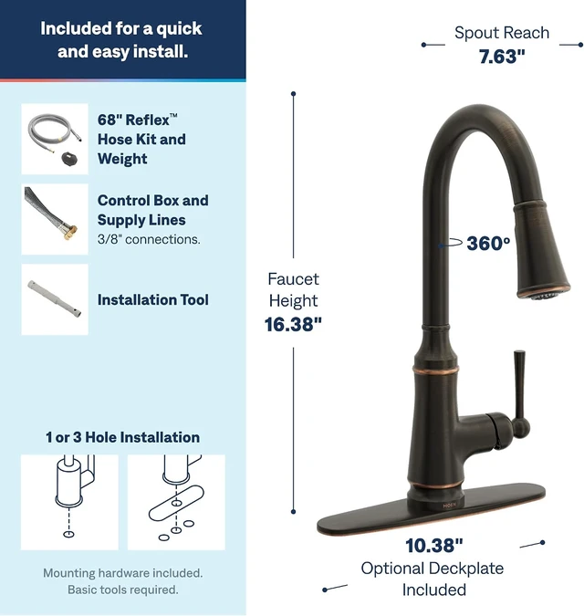 Alt view image 3 of 7 - Jaslynn Pulldown Kitchen Faucet, Mediterranean Bronze, 87618BRB