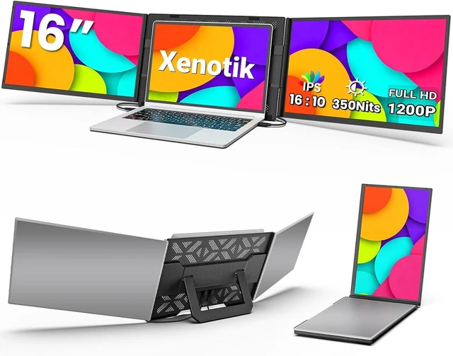Main image of 16" Laptop Screen Extender, 1200P FHD Ultra-Slim Triple Portable Monitor