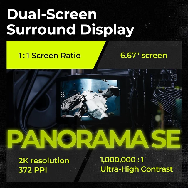 Alt view image 3 of 7 - Panorama SE 360mm AIO Curved Screen GIPHY Built-in Asetek 280w TDP