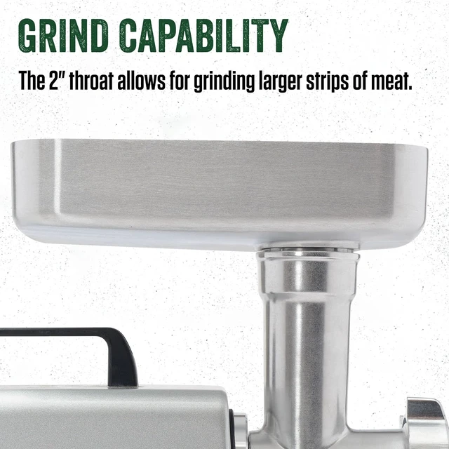 Alt view image 4 of 7 - Products MightyBite #8 Meat Grinder, 500 Watt Aluminum Electric Meat Grinder for Home Use, Compact Food Processor for Grinding, Sausage Stuffing, Cooking