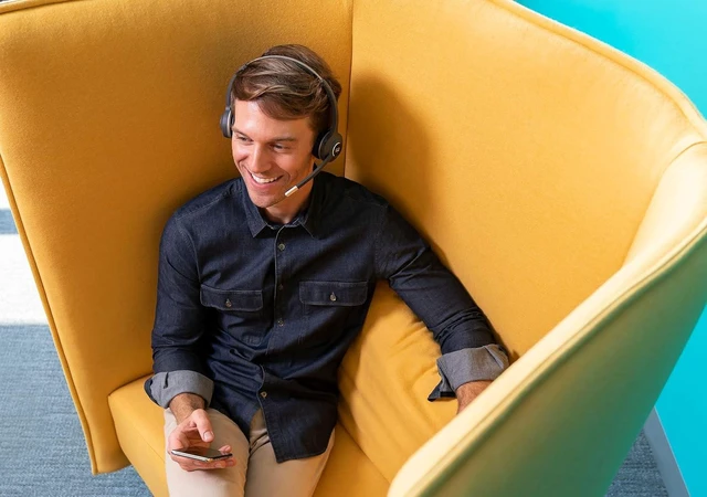 Alt view image 2 of 4 - 561 Headset - Mono - Black - Wireless - DECT 6.0-300 ft48 kHz - Over-The-Head - Monaural - Supra-aural - Uni-Directional, Electret, Condenser Microphone