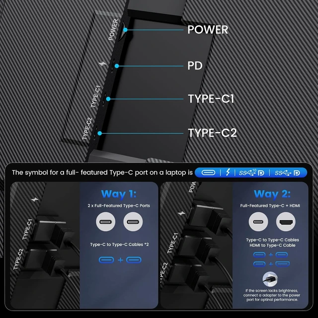 Alt view image 5 of 7 - 15.6" Triple Laptop Screen Extender, 1080P FHD Ultra-Slim Portable Monitor