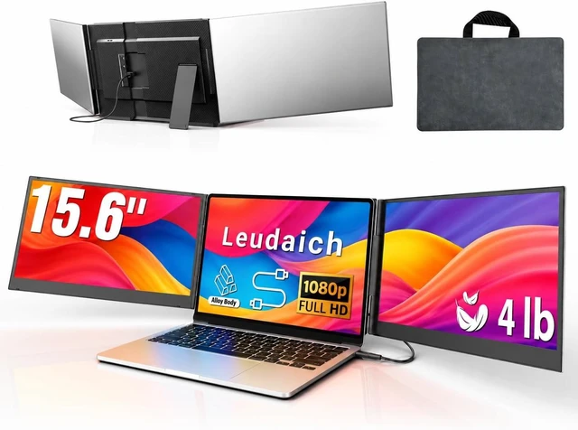 Main image of One Cable Laptop Screen Extender, 15.6" FHD 1080P IPS Portable Monitor, Ultra-Slim Travel Dual Monitor Fits 13-17" Laptops, Triple Monitor Compatible with Mac/Windows(Driver Required)