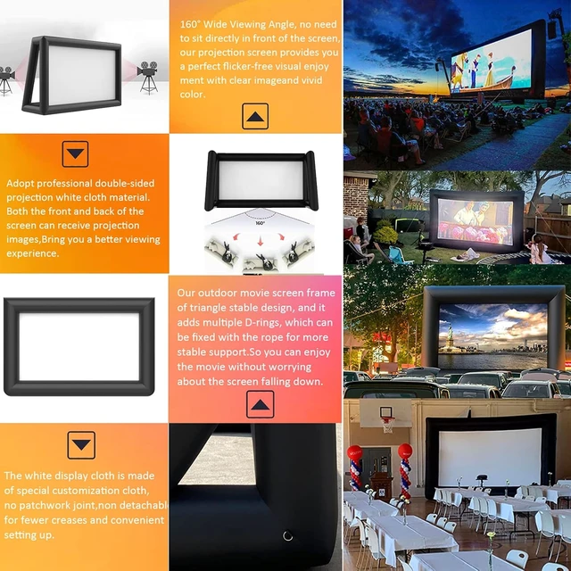 Alt view image 3 of 7 - Inflatable Projector Screen for Outside, 30FT Movie Screen